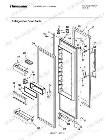 Схема №19 KBUIT4870A 48" SXS REFRIG CUSTOM (ICEMAKER) с изображением Инструкция по эксплуатации для посудомоечной машины Bosch 00422434
